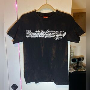 Full Send Steve Will Do It ‘Gambler’s Anonymous’ Acid Wash Tee Shirt Small